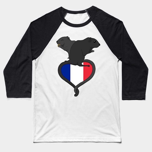 Gerbil France (dark) Baseball T-Shirt by RampArt